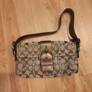 Coach 8K38 Brown Faux Python Soho Shoulder Bag